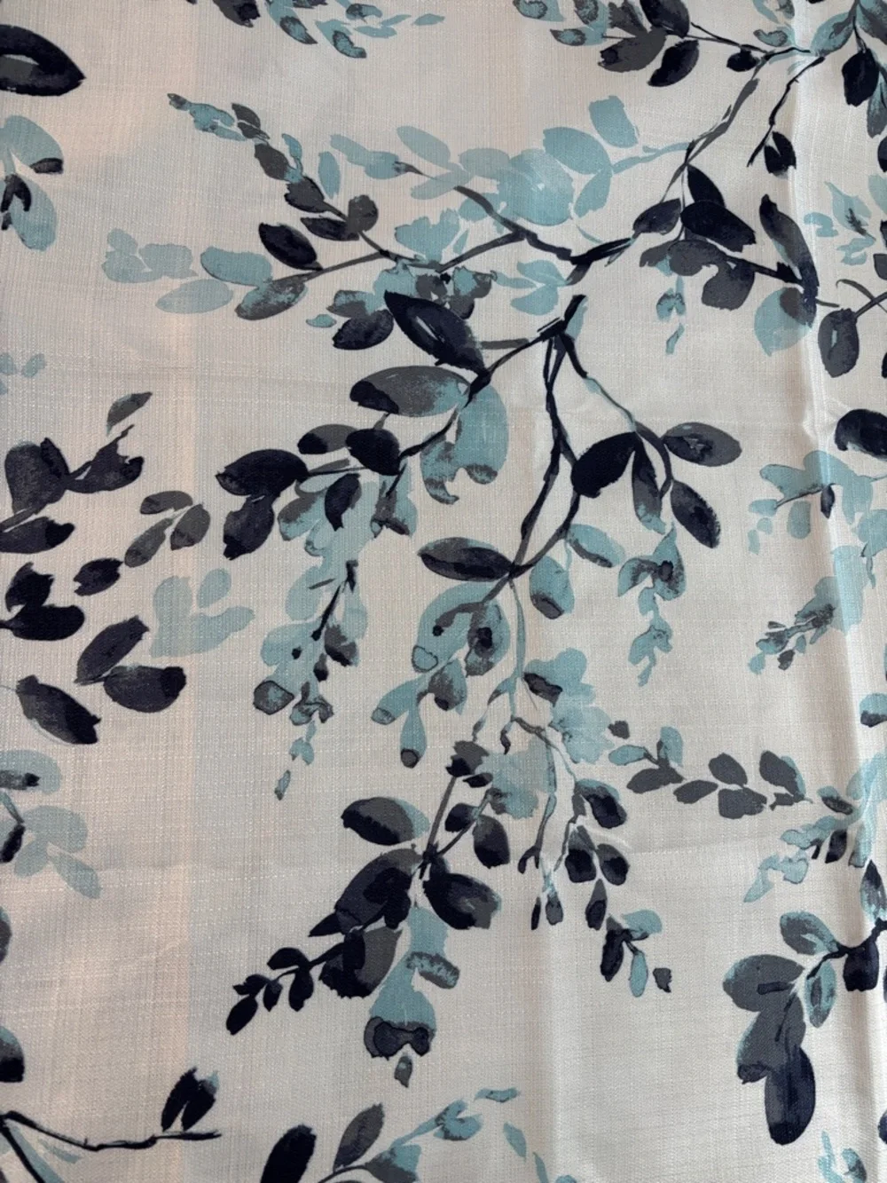 Blue Botanical Print shower curtain